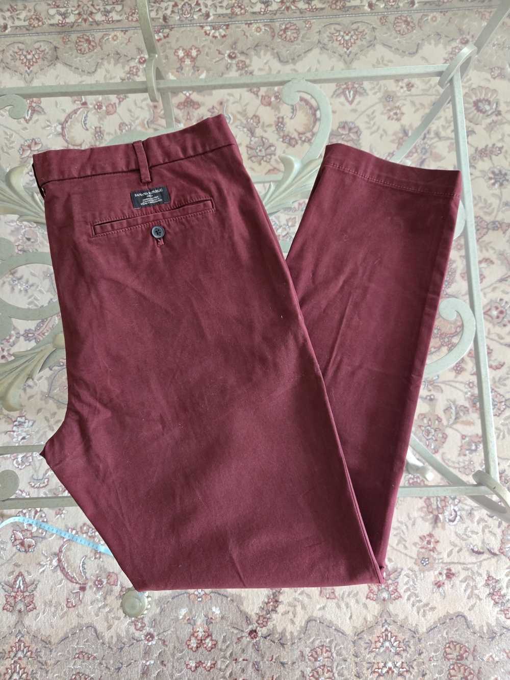 Banana Republic Men's Lived In Skinny, Maroon Chino Pants